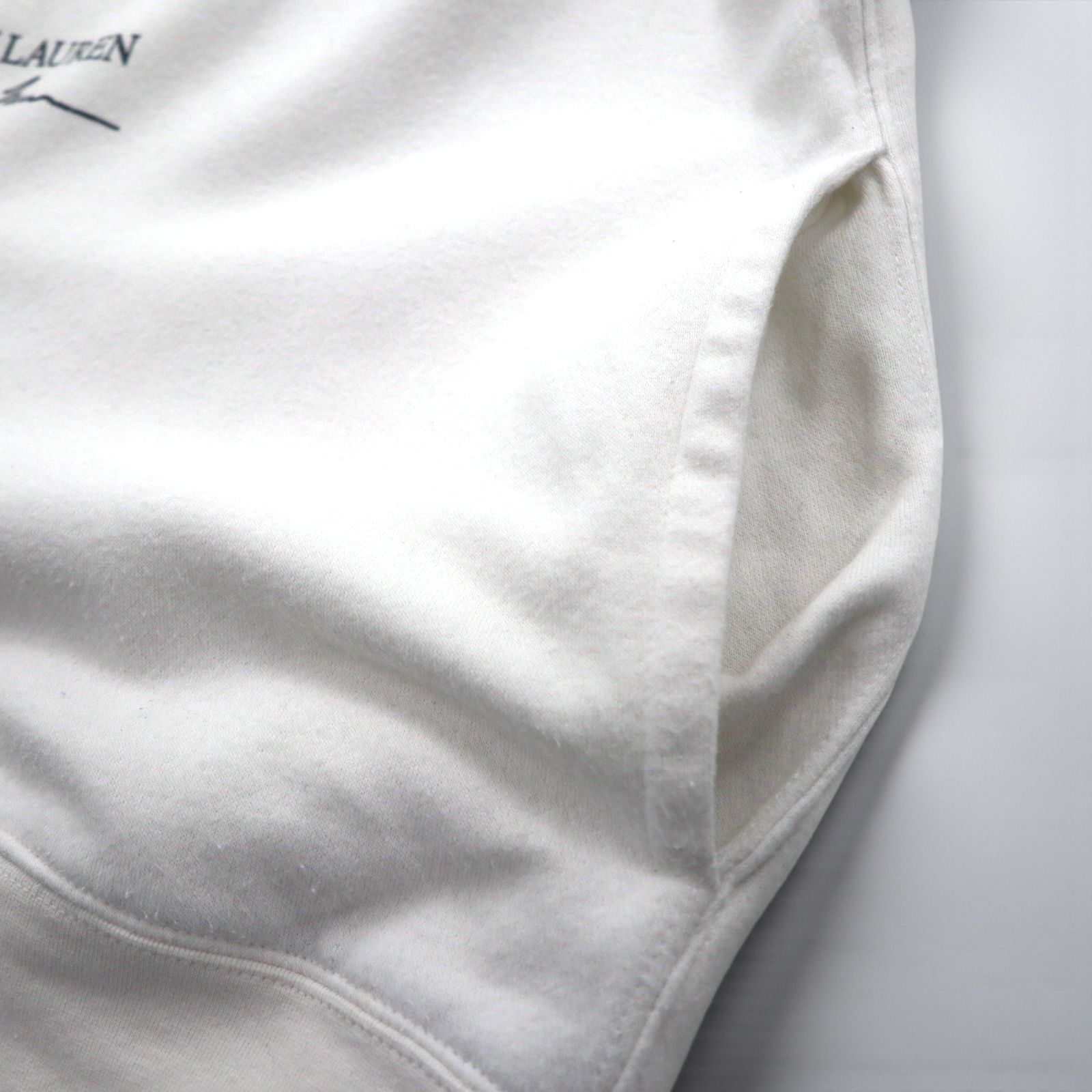 Polo Ralph Lauren Polo Bear Print Pullover Hoodie, Size L, White, Side Pockets