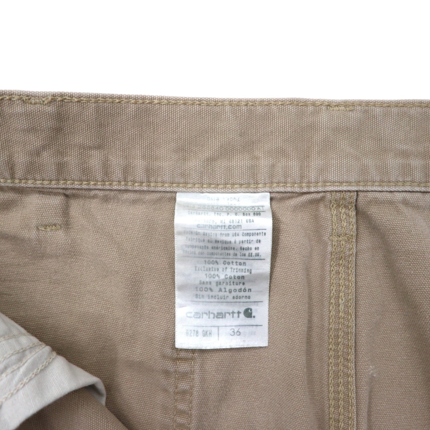 carhartt ワークショーツ ペインター ハーフパンツ 36 ベージュ コットン CANVAS WORK SHORT B278