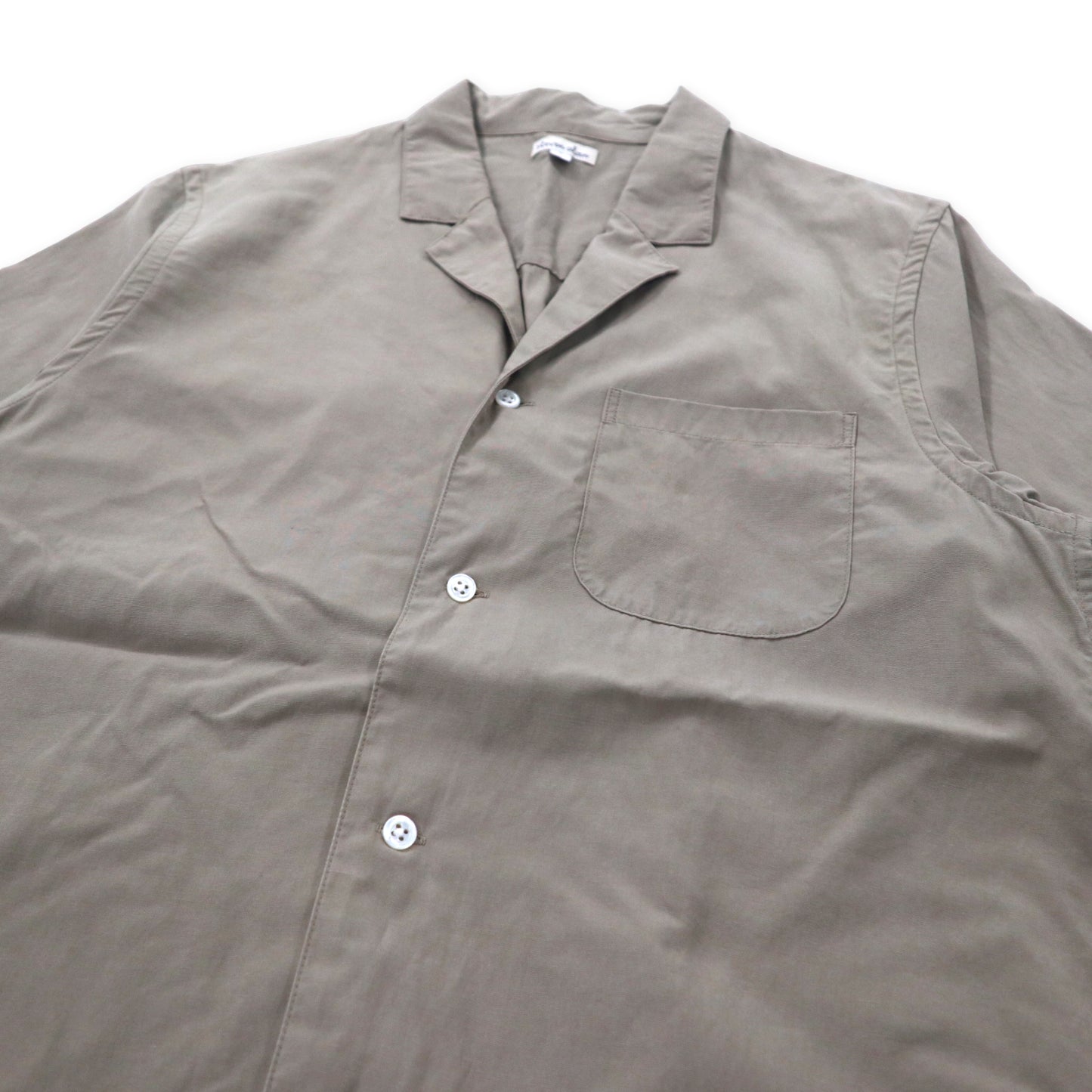 steven alan オープンカラーシャツ 半袖シャツ S グレー リヨセル コットン CTN/LYCL TRAD OPENCOLLAR SSL 8116-299-0058 日本製