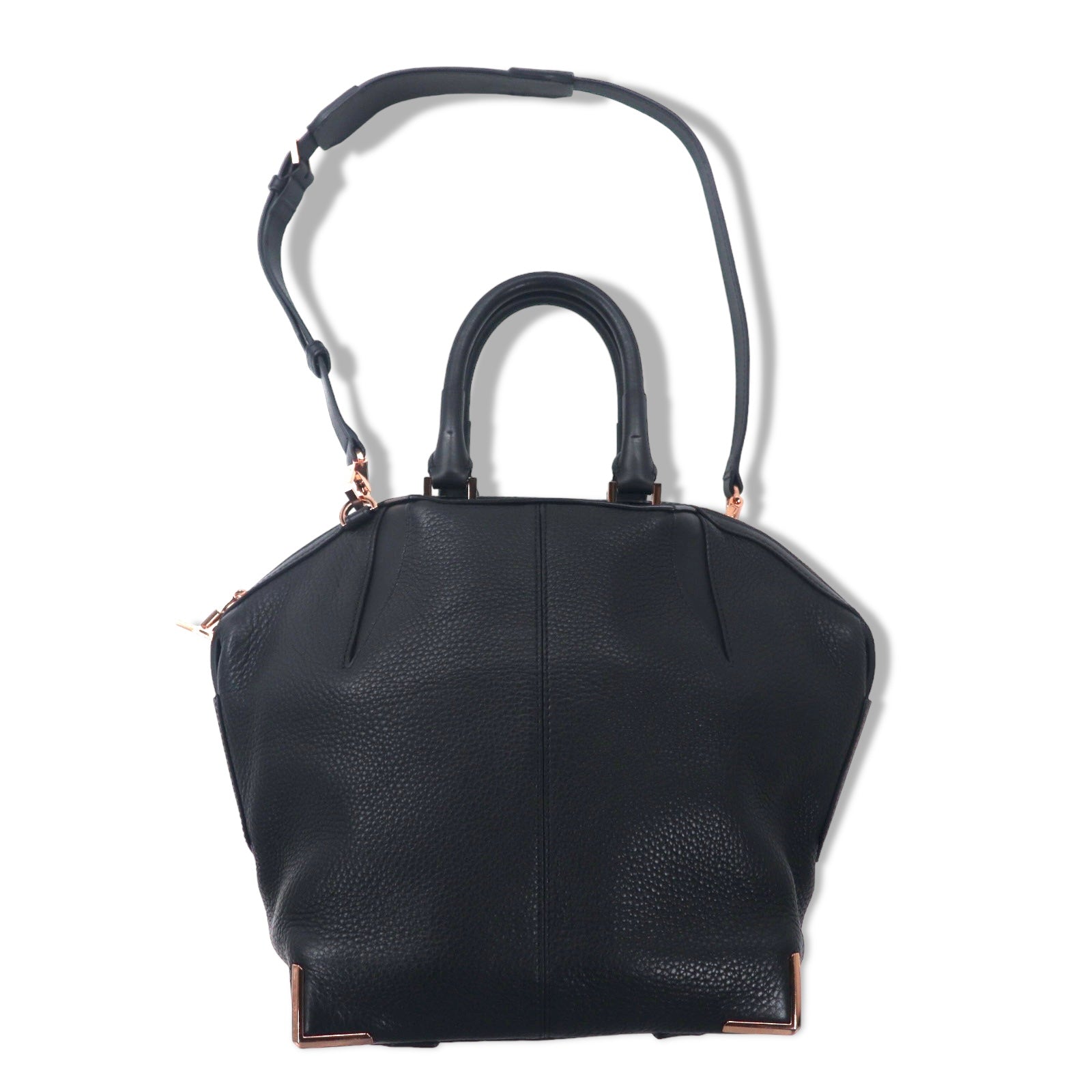 Alexander Wang エミール 2WAY ショルダーバッグ ハンドバッグ ブラック レザー シボ革 EMILE
