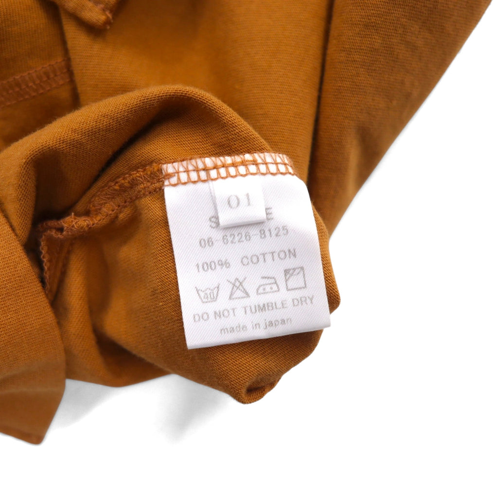 SUBTLE ポロシャツ S キャメル コットン 胸ポケット Silver and Gold 日本製 未使用品