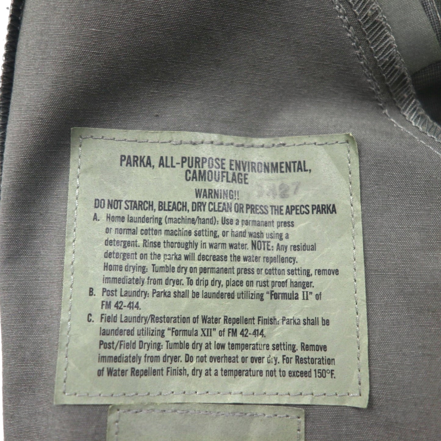 US AIR FORCE APECS ABU GORE-TEX Parka, XL, Khaki, Digital Tiger Camo, Waterproof Military Jacket, 8415-01-547-3508, PROPPER INTERNATIONAL