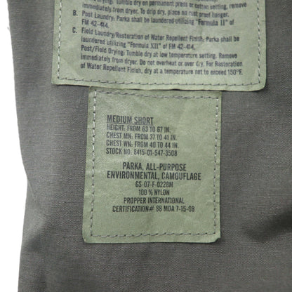 US AIR FORCE APECS ABU GORE-TEX Parka, XL, Khaki, Digital Tiger Camo, Waterproof Military Jacket, 8415-01-547-3508, PROPPER INTERNATIONAL