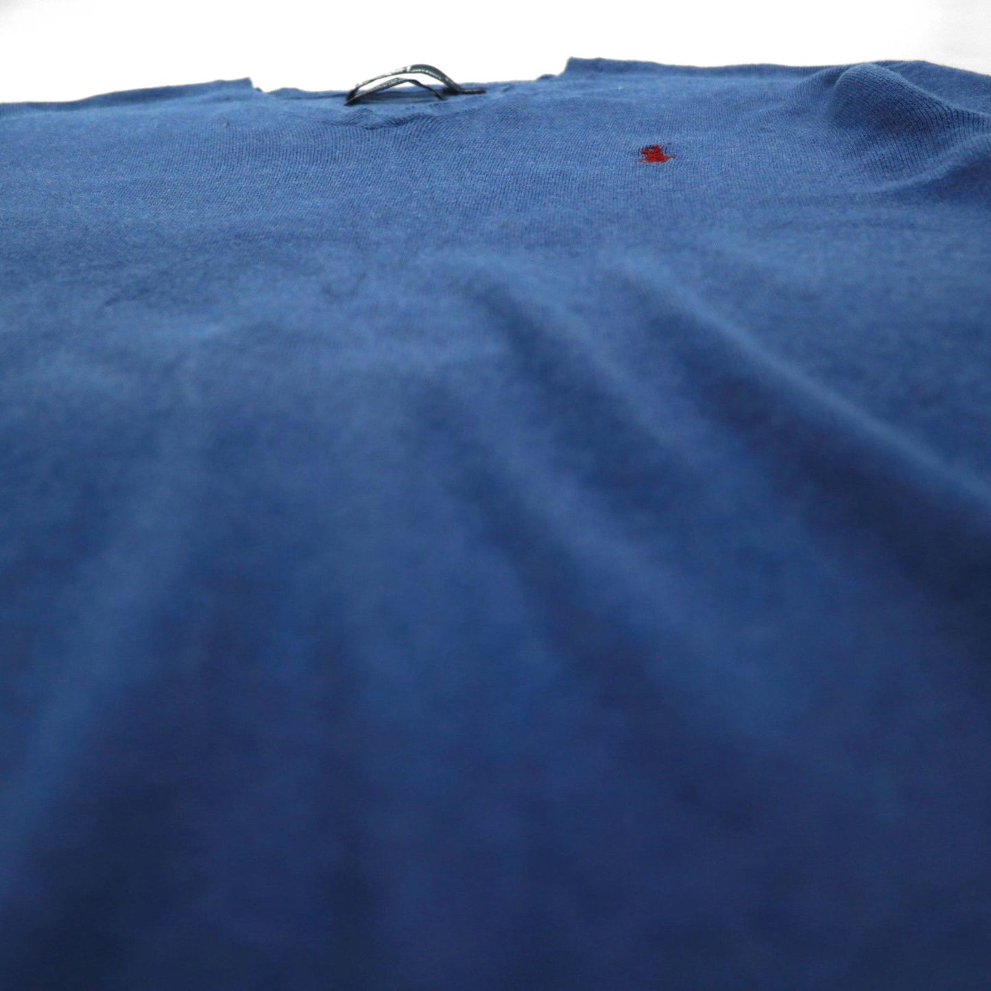 Polo Ralph Lauren 90s V-neck Pima cotton knit sweater, XL, navy, with small pony embroidery