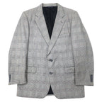 日本然リトテ-古着オンライン-Burberrys USA製 オールド グレンチェック 2B テーラードジャケット L グレー ウール SAKS FIFTH AVENUE-Burberrys USA Made Vintage Checked 2B Tailored Jacket L Gray Wool SAKS FIFTH AVENUE