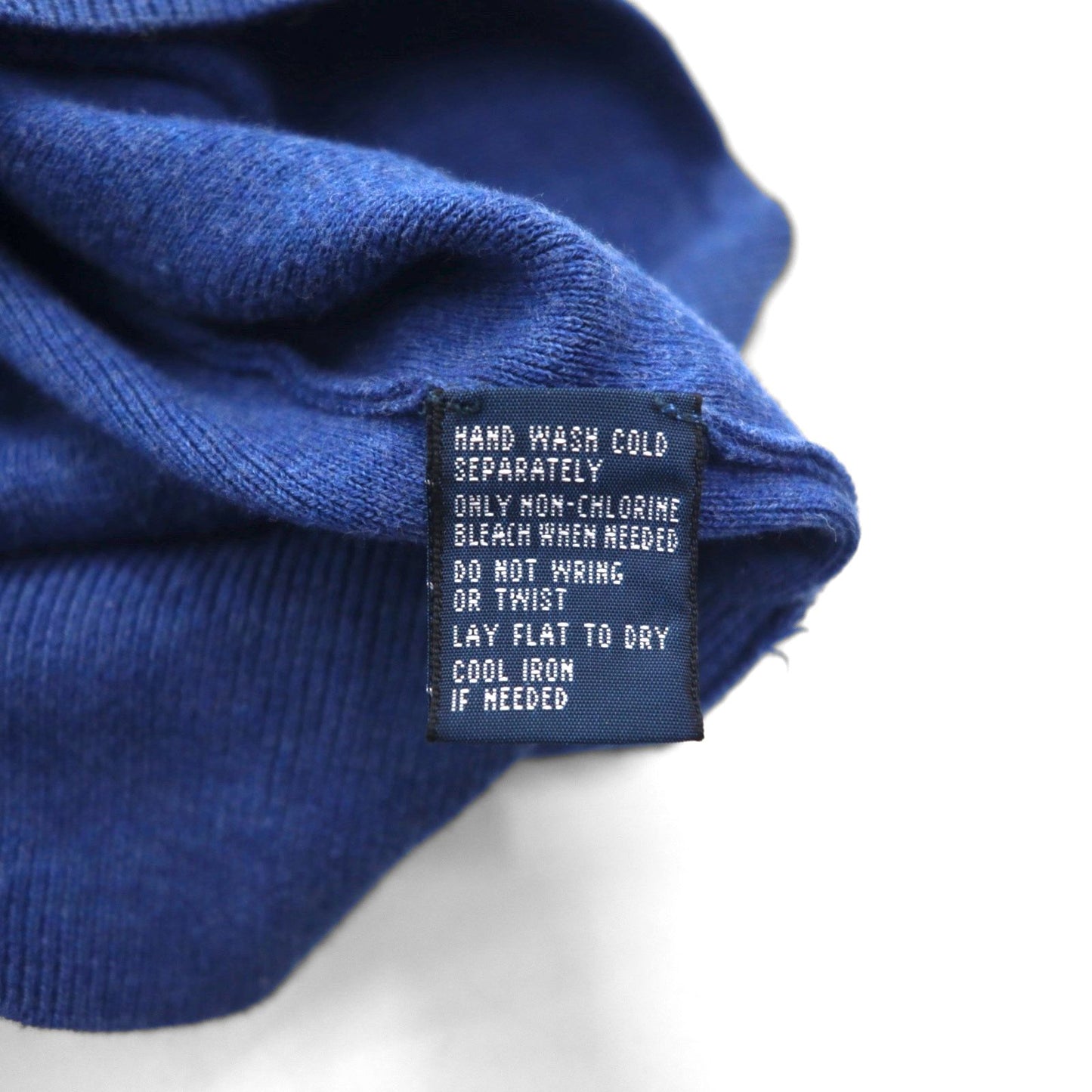 Polo Ralph Lauren 90s V-neck Pima cotton knit sweater, XL, navy, with small pony embroidery