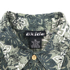 Vintage 90s Hawaiian Shirt 90年代 OXIDE アロハシャツ XL ビッグサイズ カーキ ポリエステル 総柄