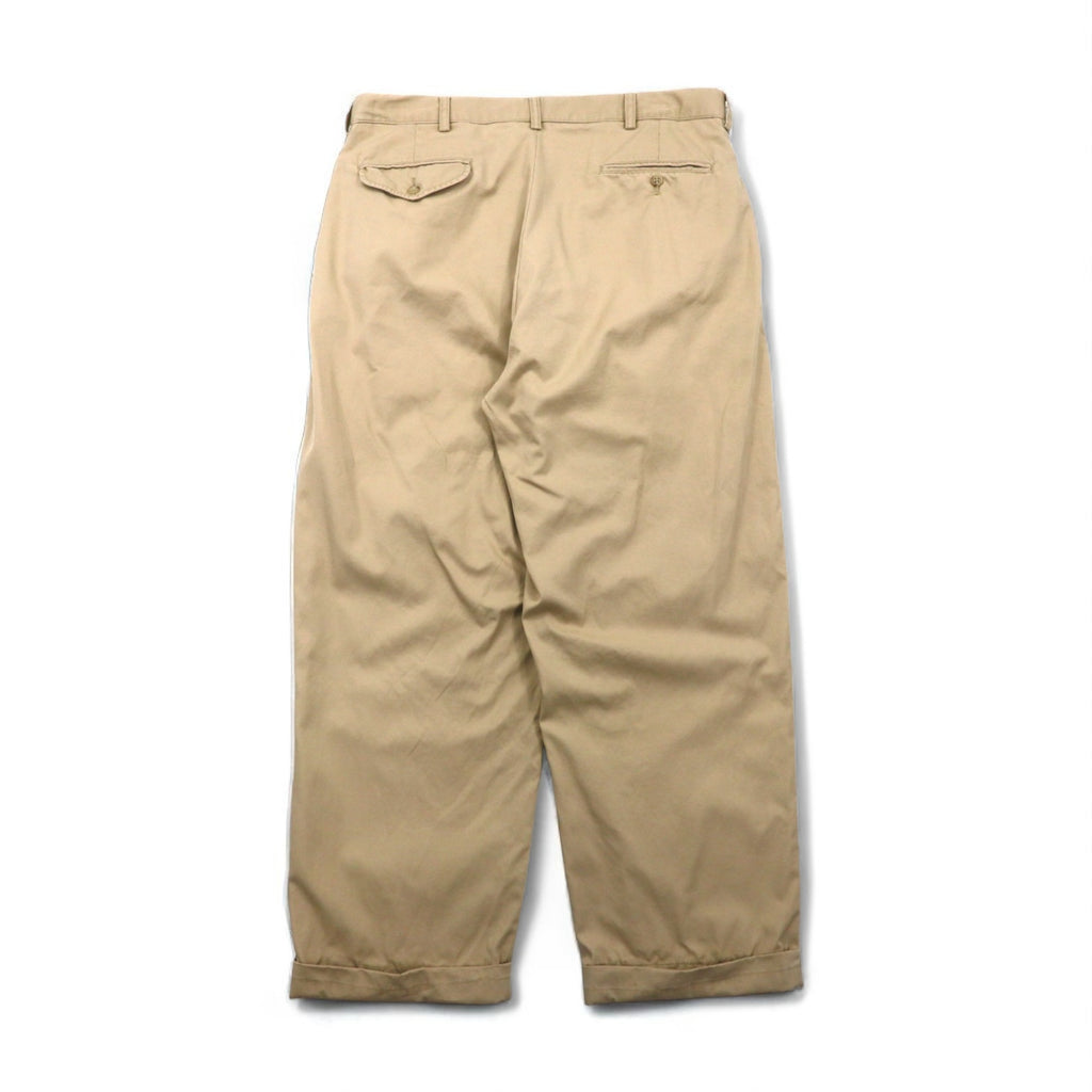 Polo by Ralph Lauren 90年代 HAMMOND PANT ポロチノ 2タック ワイド チノパンツ L ベージュ コットン