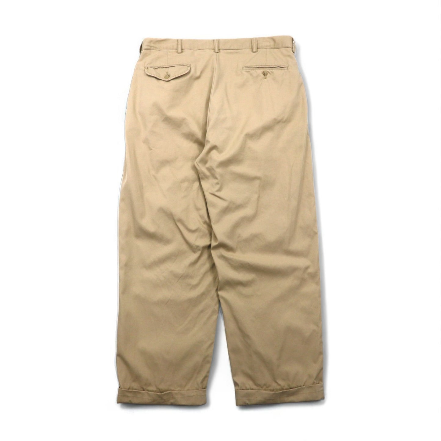 Polo by Ralph Lauren 90s Hammond Pant, 2-pleat wide-leg chino pants, size L, beige, cotton