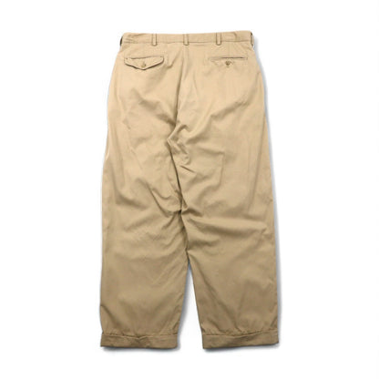 Polo by Ralph Lauren 90s Hammond Pant, 2-pleat wide-leg chino pants, size L, beige, cotton