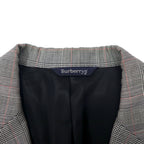 Burberrys USA Old Glen Check 2B Tailored Jacket L Gray Wool SAKS FIFTH AVENUE