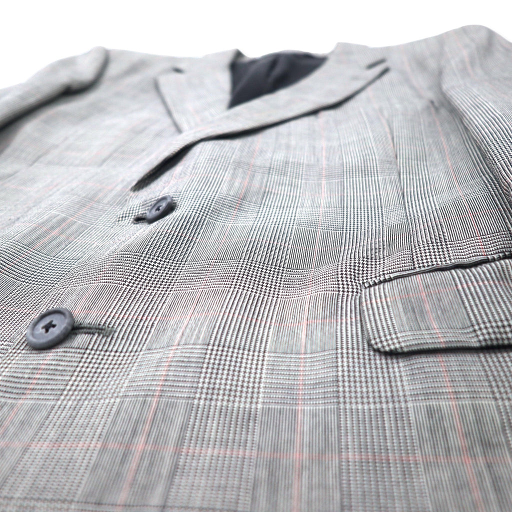 Burberrys USA Old Glen Check 2B Tailored Jacket L Gray Wool SAKS FIFTH AVENUE