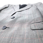 Burberrys USA Old Glen Check 2B Tailored Jacket L Gray Wool SAKS FIFTH AVENUE