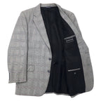 Burberrys USA Old Glen Check 2B Tailored Jacket L Gray Wool SAKS FIFTH AVENUE