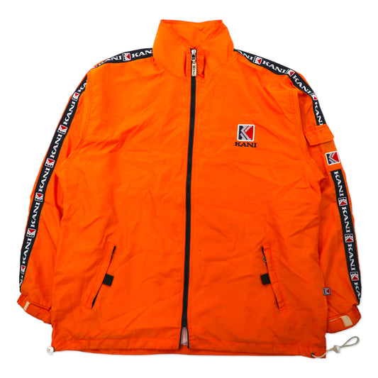 KANI JEANS ( KARL KANI ) 90年代 ビッグサイズ ナイロンジャケット XL オレンジ バックロゴ テープロゴ