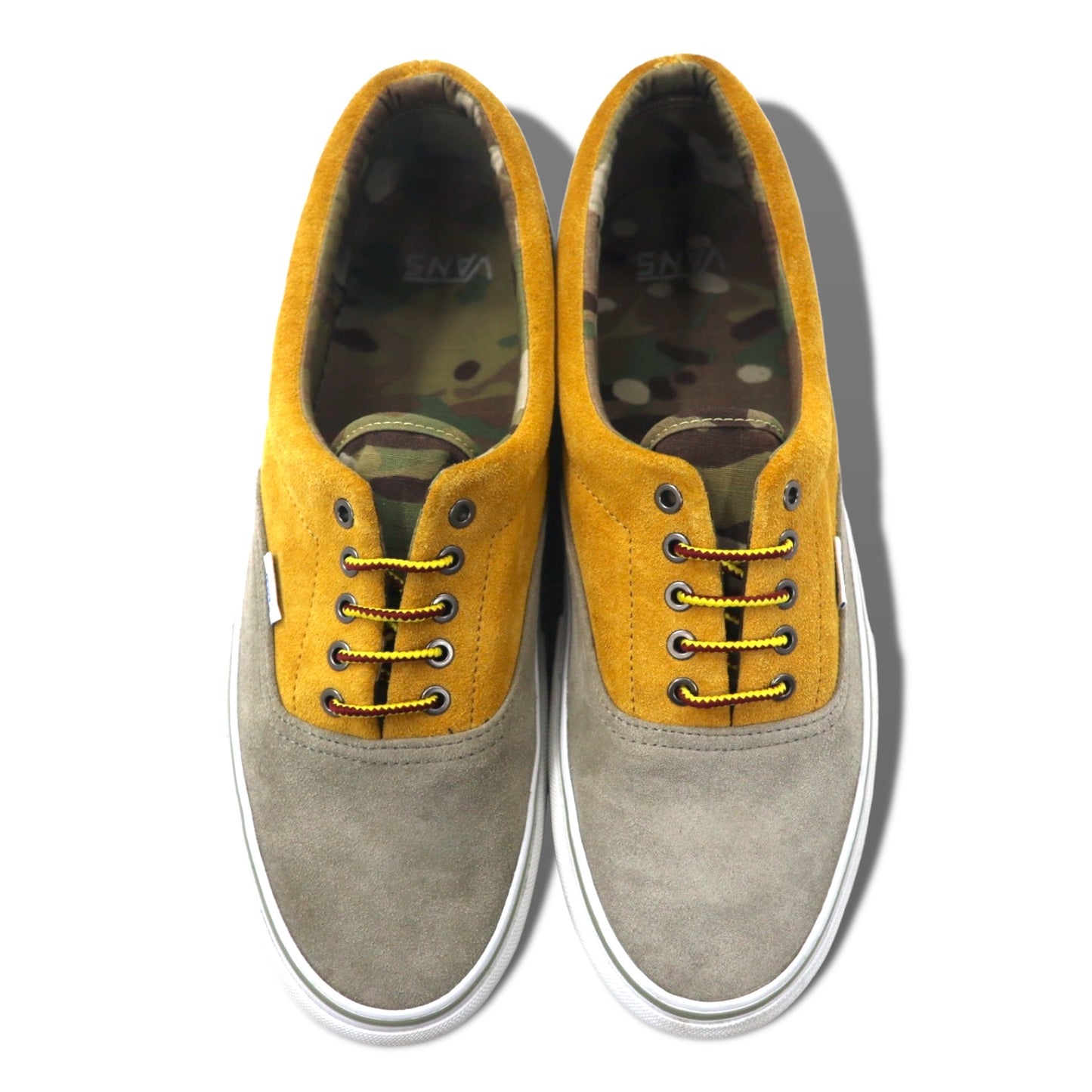 VANS ヴォルト エラ LX スエード & カモ スニーカー 29cm イエロー グレー スエードレザー Vault Fall 2013 Era LX Suede & Camo