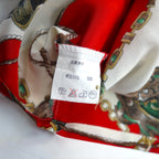 Vintage 90s Japan Made Retro Patterned Blouse Sampaquita Scarf Retro Blouse M Red