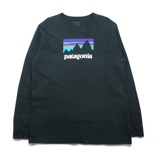 patagonia ロングスリーブ Tシャツ L/S Shop Sticker Cotton T-shirt 2XL グリーン オーガニックコットン 39040 メキシコ製