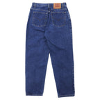 Levi's USA 550 Relaxed Fit Tapered Denim Pants 12 Blue Cotton Zipper Fly Button Back 512