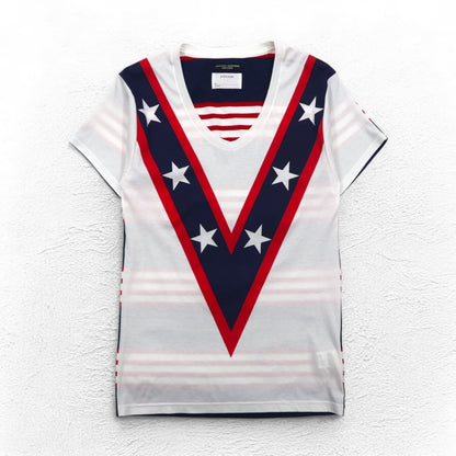 yoshio kubo × LOVELESS Vネック Tシャツ M ホワイト 星柄 GUILD PRIME別注 日本製