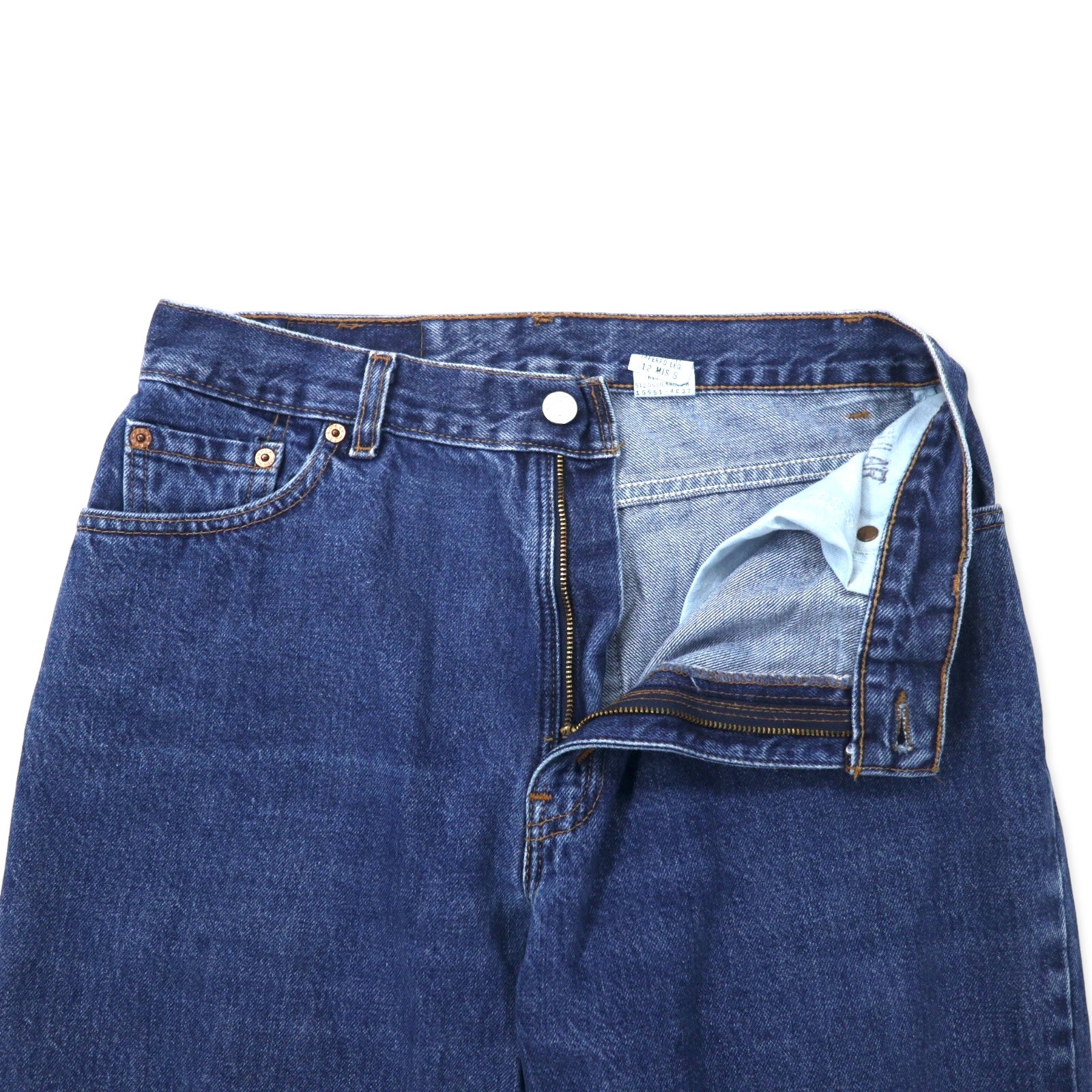 Levi's USA 550 Relaxed Fit Tapered Denim Pants 12 Blue Cotton Zipper Fly Button Back 512