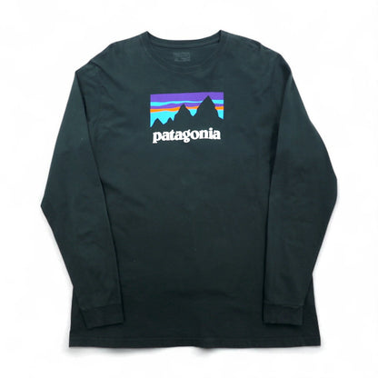 patagonia ロングスリーブ Tシャツ L/S Shop Sticker Cotton T-shirt 2XL グリーン オーガニックコットン 39040 メキシコ製