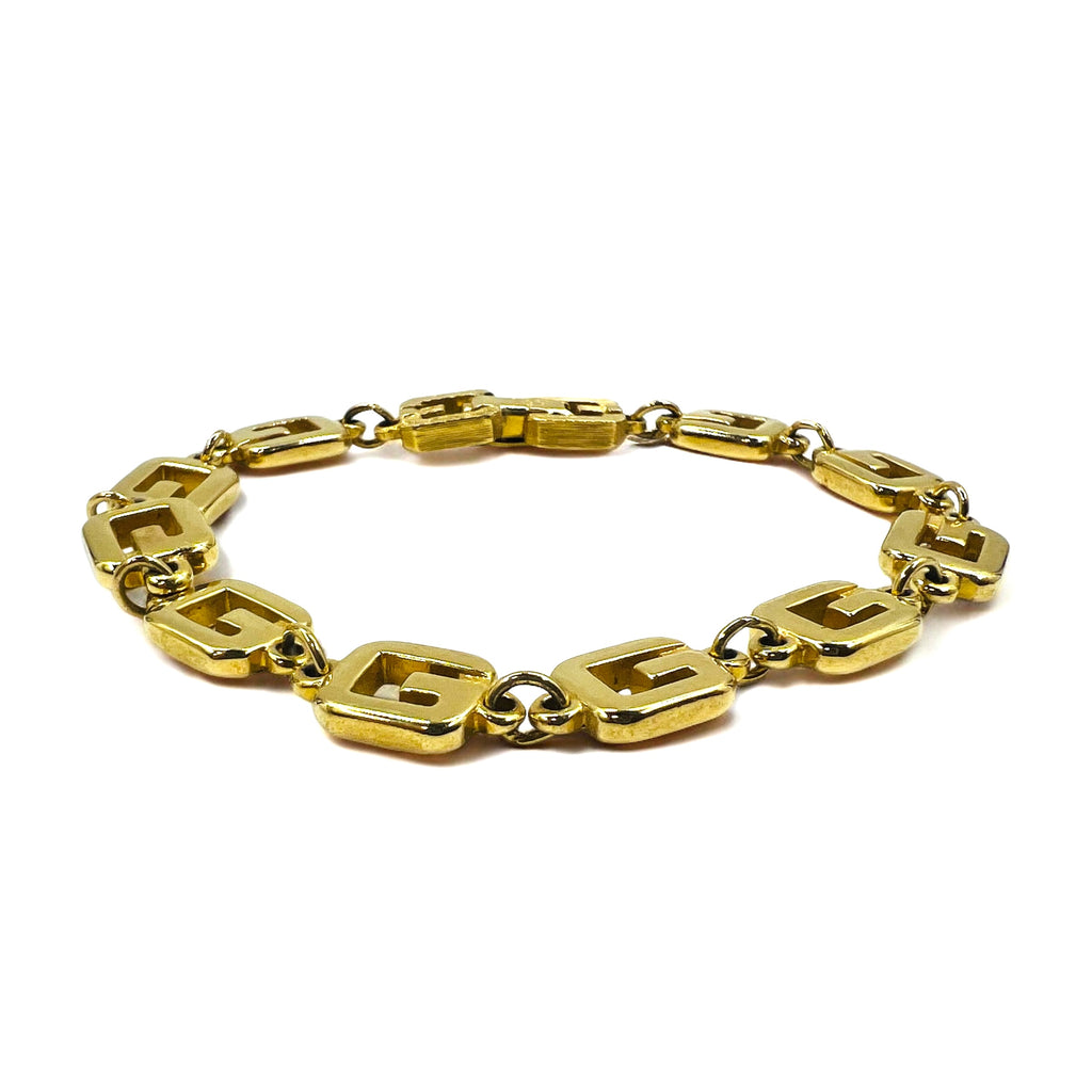 GIVENCHY vintage logo bracelet in gold