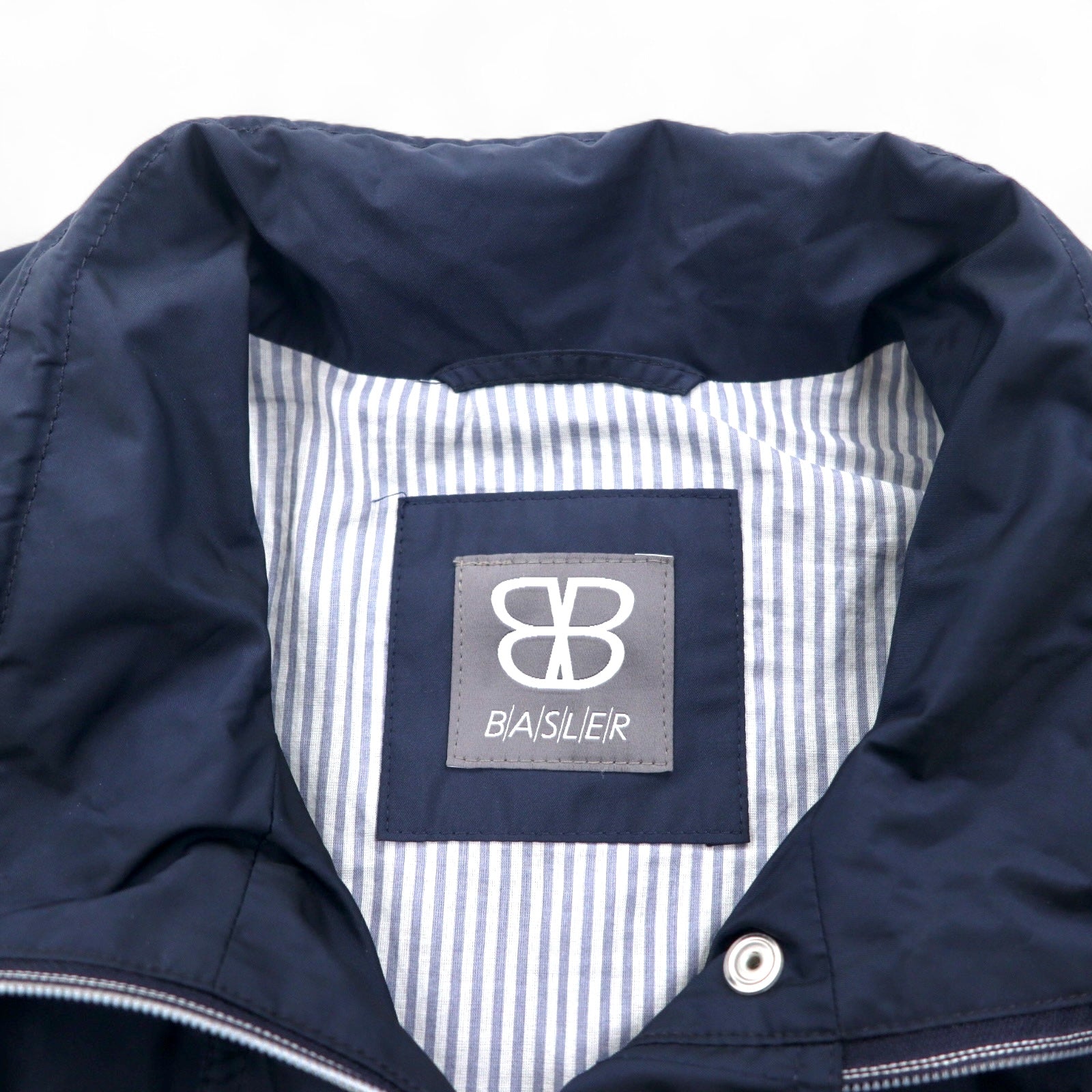 BASLER Romanian Made Utility Trench Coat Rain Jacket M Navy Polyester