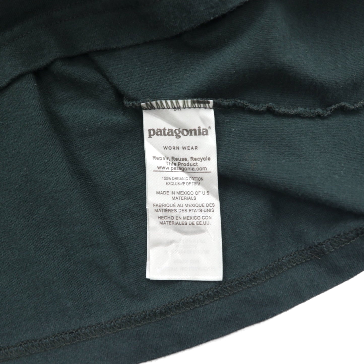 patagonia ロングスリーブ Tシャツ L/S Shop Sticker Cotton T-shirt 2XL グリーン オーガニックコットン 39040 メキシコ製
