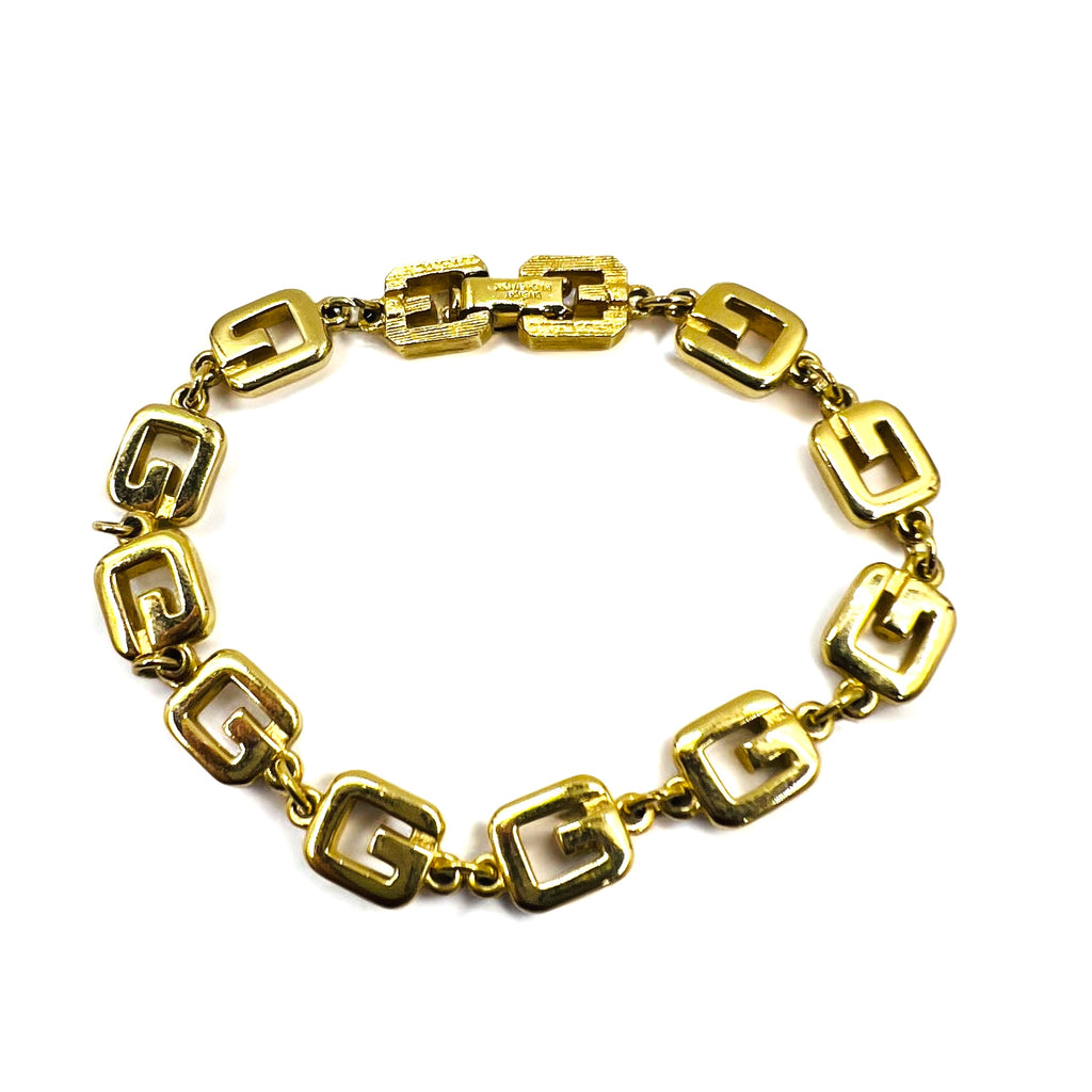 GIVENCHY vintage logo bracelet in gold