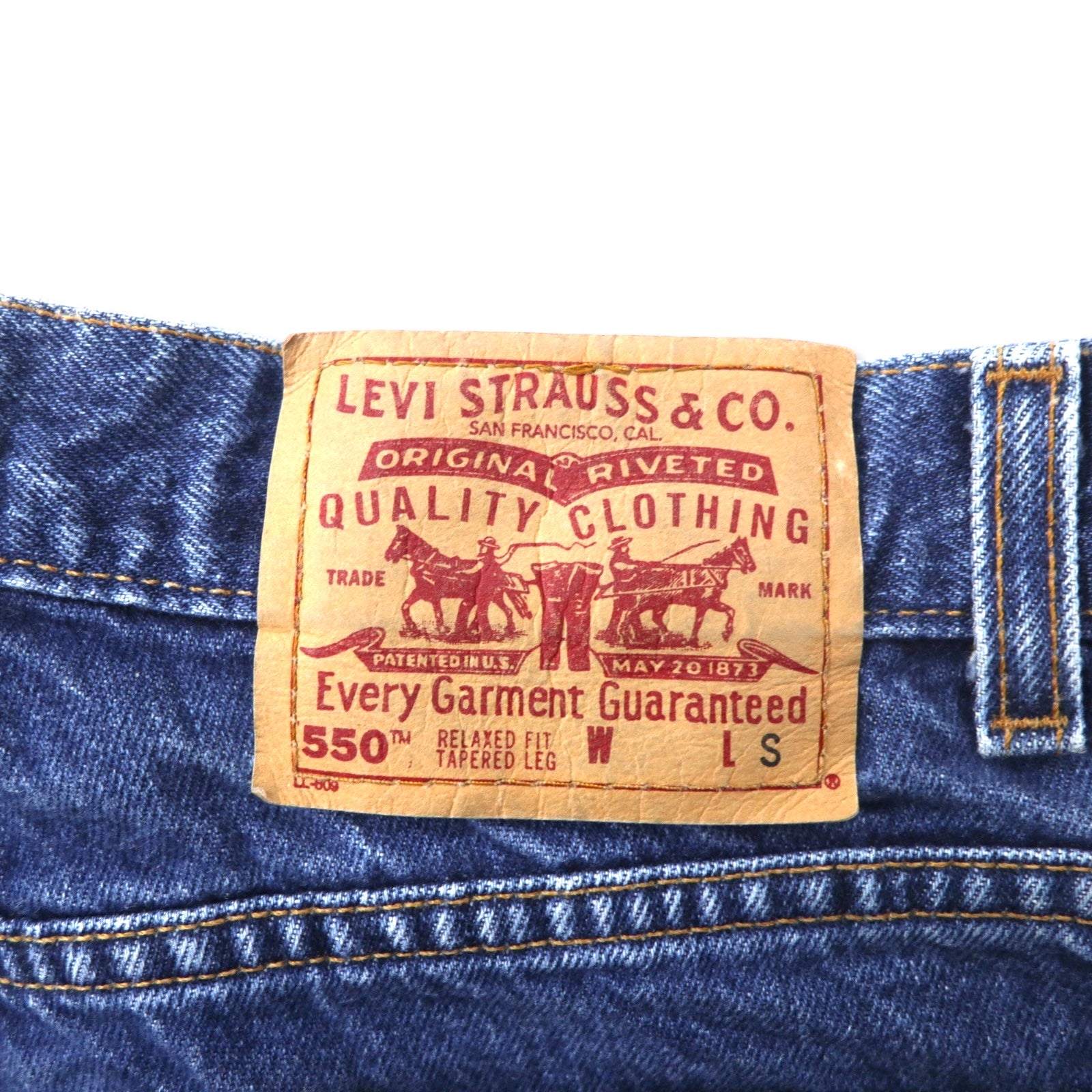 Levi's USA 550 Relaxed Fit Tapered Denim Pants 12 Blue Cotton Zipper Fly Button Back 512