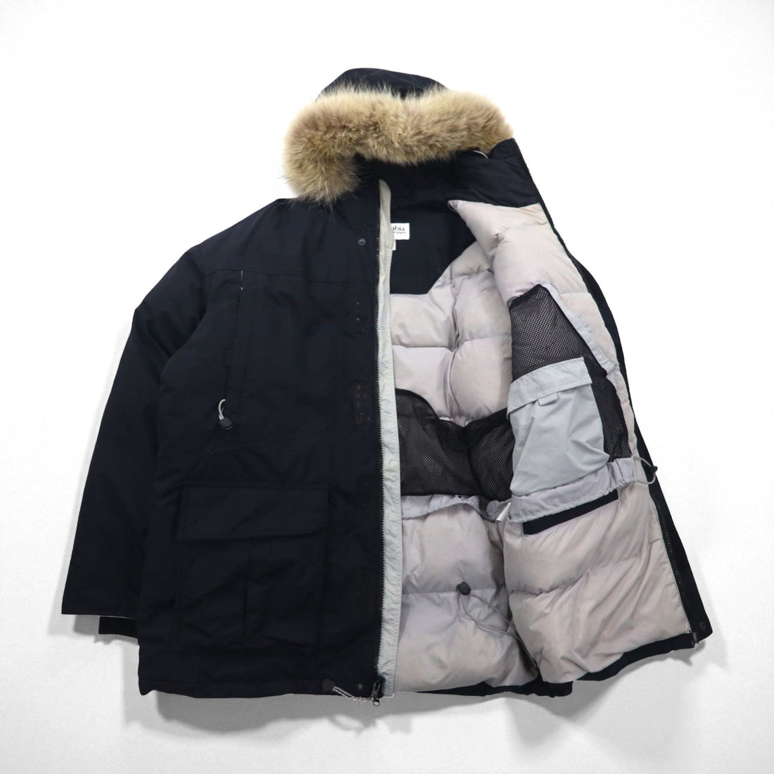 Columbia Ice Wind Parka Down Jacket, XL, Black, Detachable Fur, Drawcord, XM5329