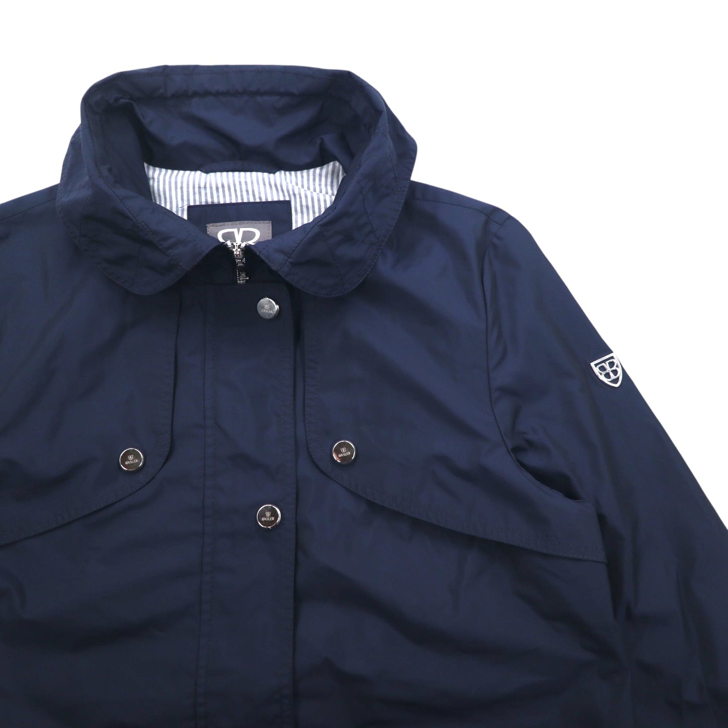 BASLER ルーマニア製 ユーティリティー トレンチコート レインジャケット M ネイビー ポリエステル