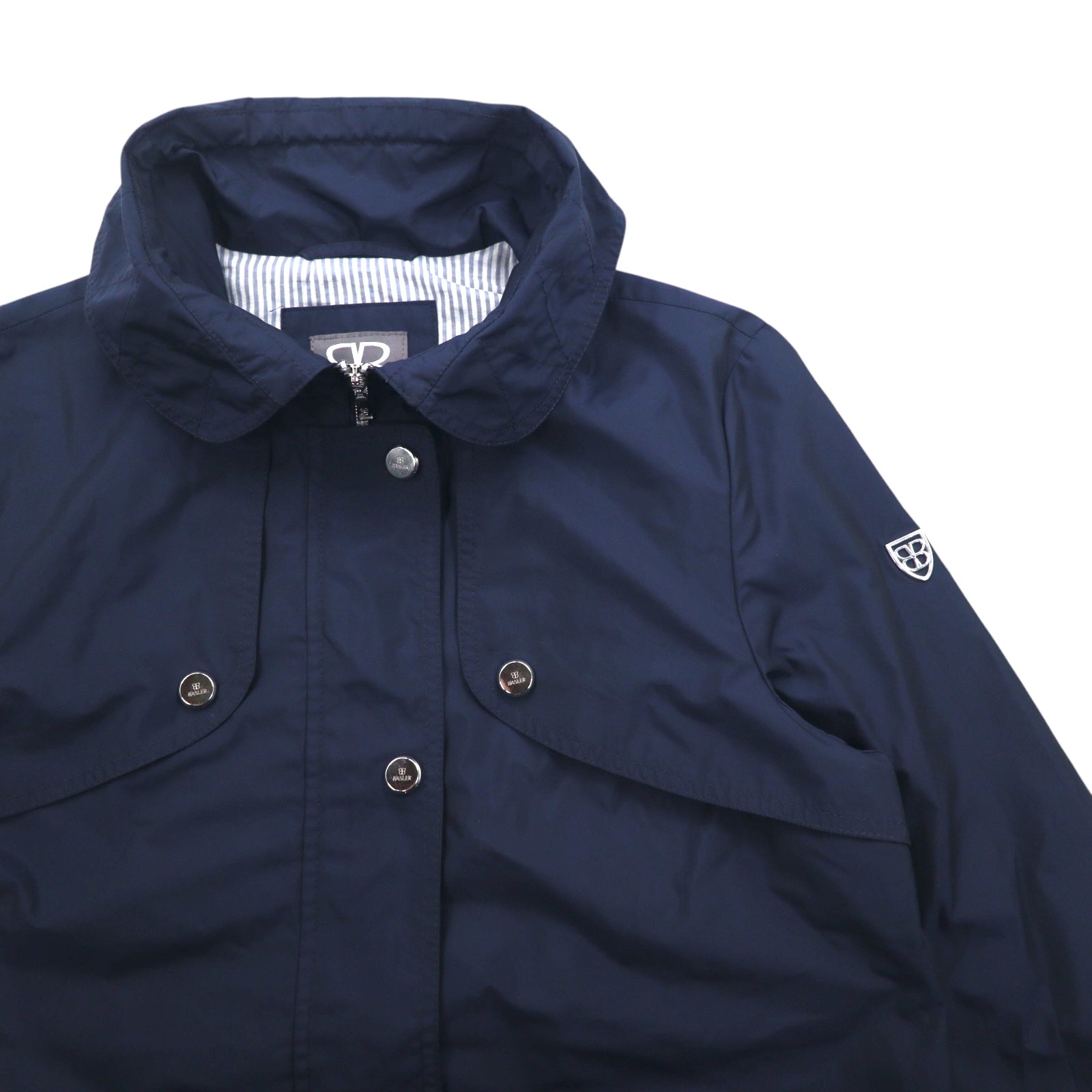 BASLER Romanian Made Utility Trench Coat Rain Jacket M Navy Polyester