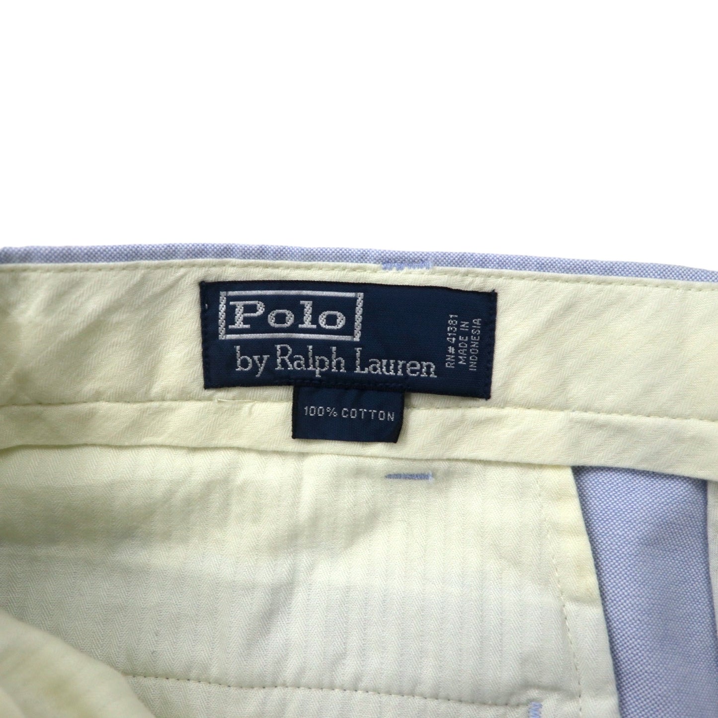 Polo by Ralph Lauren オックスフォード スラックスパンツ 36 ブルー コットン