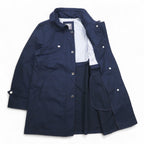 BASLER Romanian Made Utility Trench Coat Rain Jacket M Navy Polyester