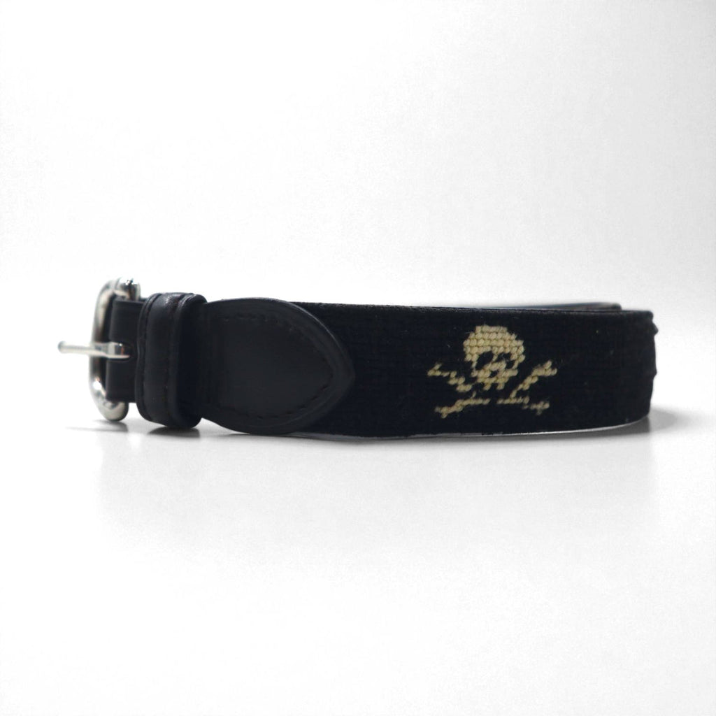 RUGBY Ralph Lauren スカル レザー  ベルト ブラック ウール シルバー バックル