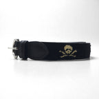 RUGBY Ralph Lauren スカル レザー  ベルト ブラック ウール シルバー バックル