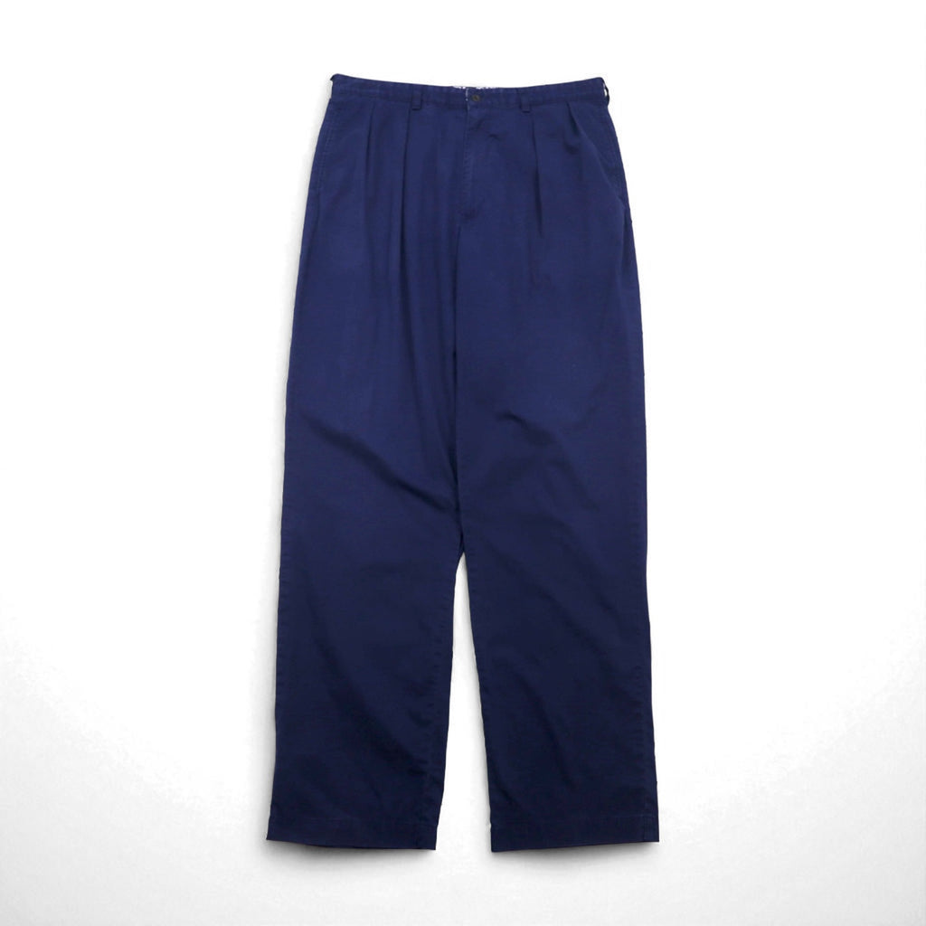 POLO GOLF RALPH LAUREN 90年代 2タック ワイド チノパンツ L ネイビー コットン