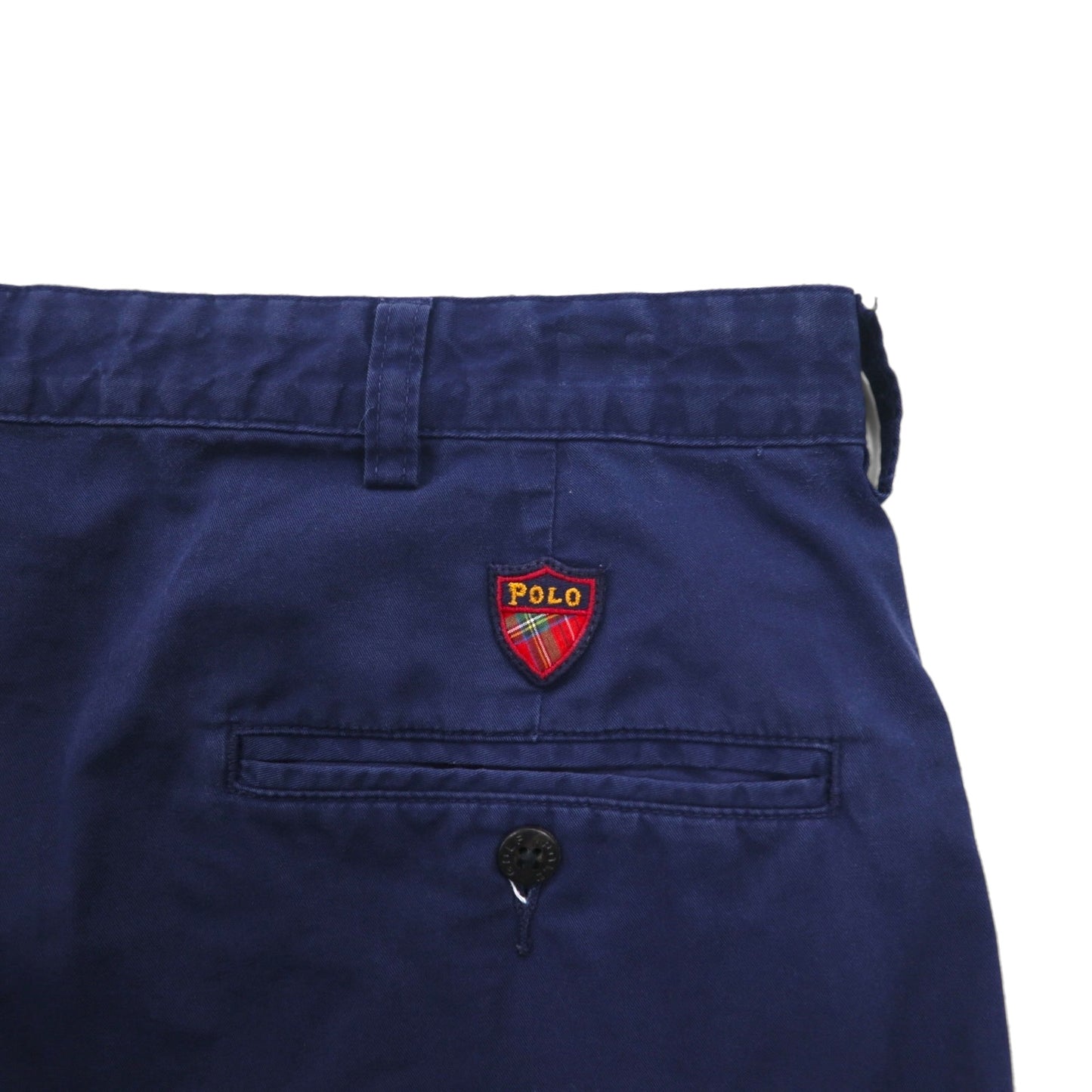 POLO GOLF RALPH LAUREN 90年代 2タック ワイド チノパンツ L ネイビー コットン