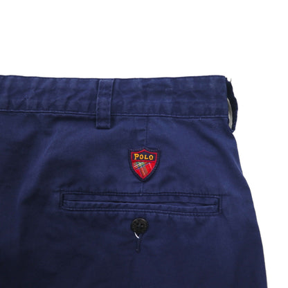 POLO GOLF RALPH LAUREN 90年代 2タック ワイド チノパンツ L ネイビー コットン
