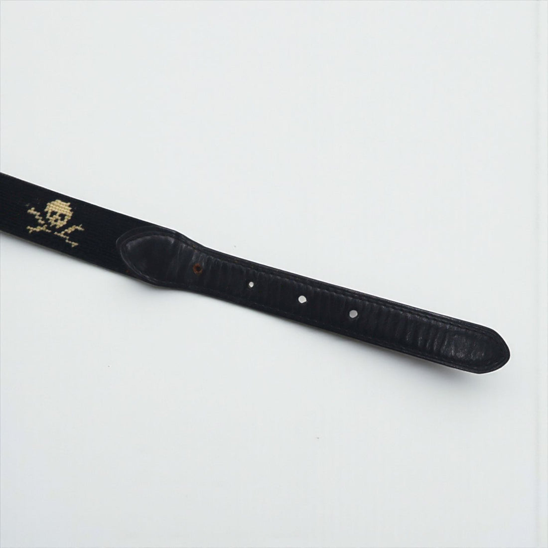 RUGBY Ralph Lauren スカル レザー  ベルト ブラック ウール シルバー バックル