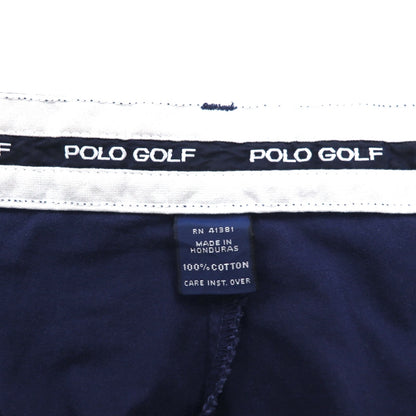 POLO GOLF RALPH LAUREN 90年代 2タック ワイド チノパンツ L ネイビー コットン