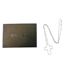 GUCCI イタリア製 オープンクロス ネックレス ペンダント シルバー SV925 十字架 3D クロス