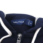 NAUTICA Oversized Full-Zip Hoodie, Size 2XL, Navy, Fleece-Lined, with Embroidered Logo
