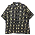 日本然リトテ-古着オンライン-90年代 CAMPIA MODA アロハシャツ XL ブラック レーヨン 総柄-90's CAMPIA MODA Hawaiian Shirt XL Black Rayon patterned