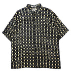 日本然リトテ-古着オンライン-90年代 CAMPIA MODA アロハシャツ XL ブラック レーヨン 総柄-90's CAMPIA MODA Hawaiian Shirt XL Black Rayon patterned