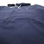 NAUTICA Oversized Full-Zip Hoodie, Size 2XL, Navy, Fleece-Lined, with Embroidered Logo