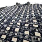 90s CAMPIA MODA Aloha Shirt XL Black Rayon All-over Pattern