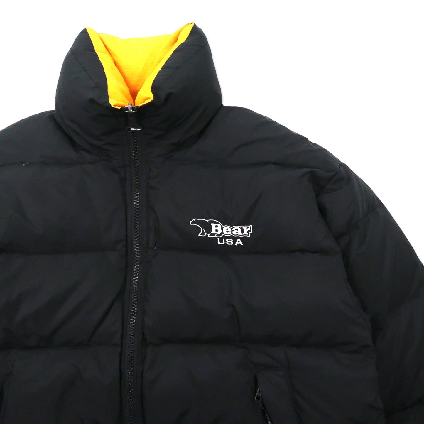 Bear USA 90's Reversible Puffer Jacket XL Black Yellow – 日本然リトテ